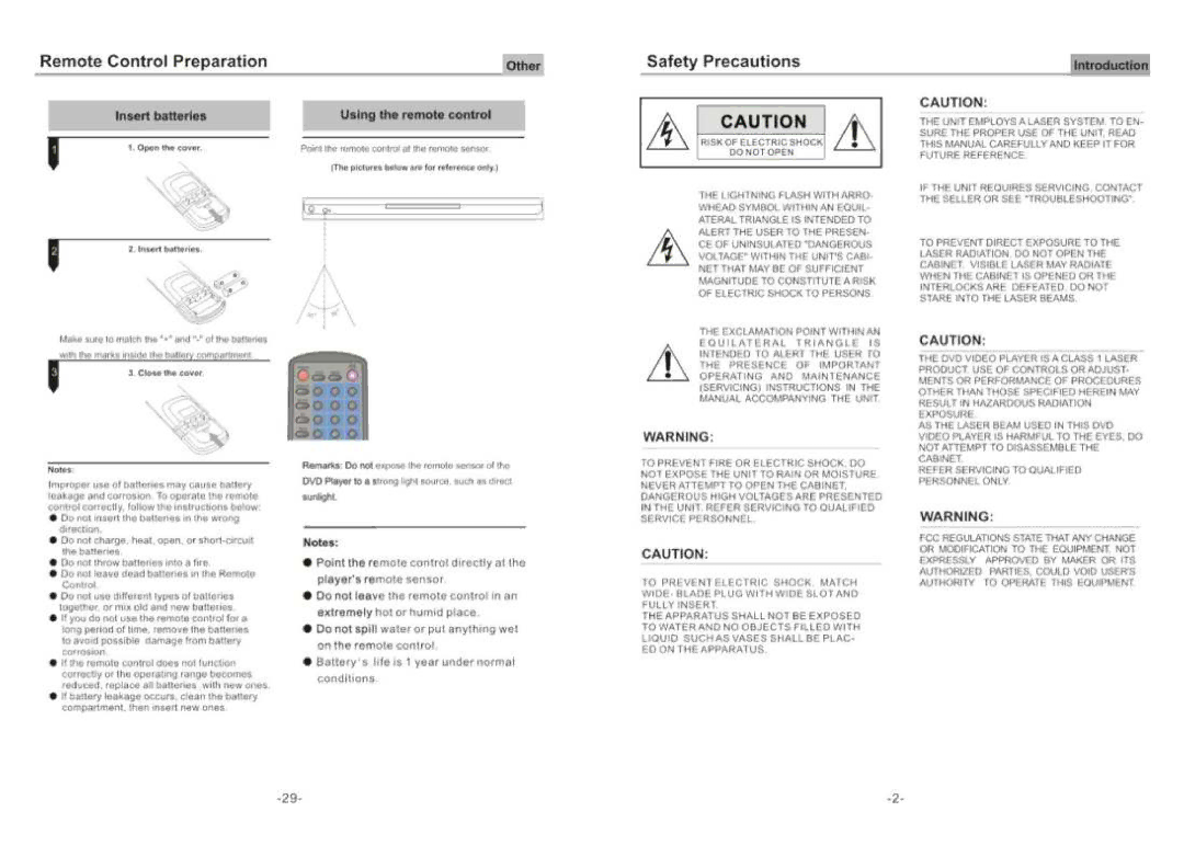 Palsonic DVD2080HD manual 