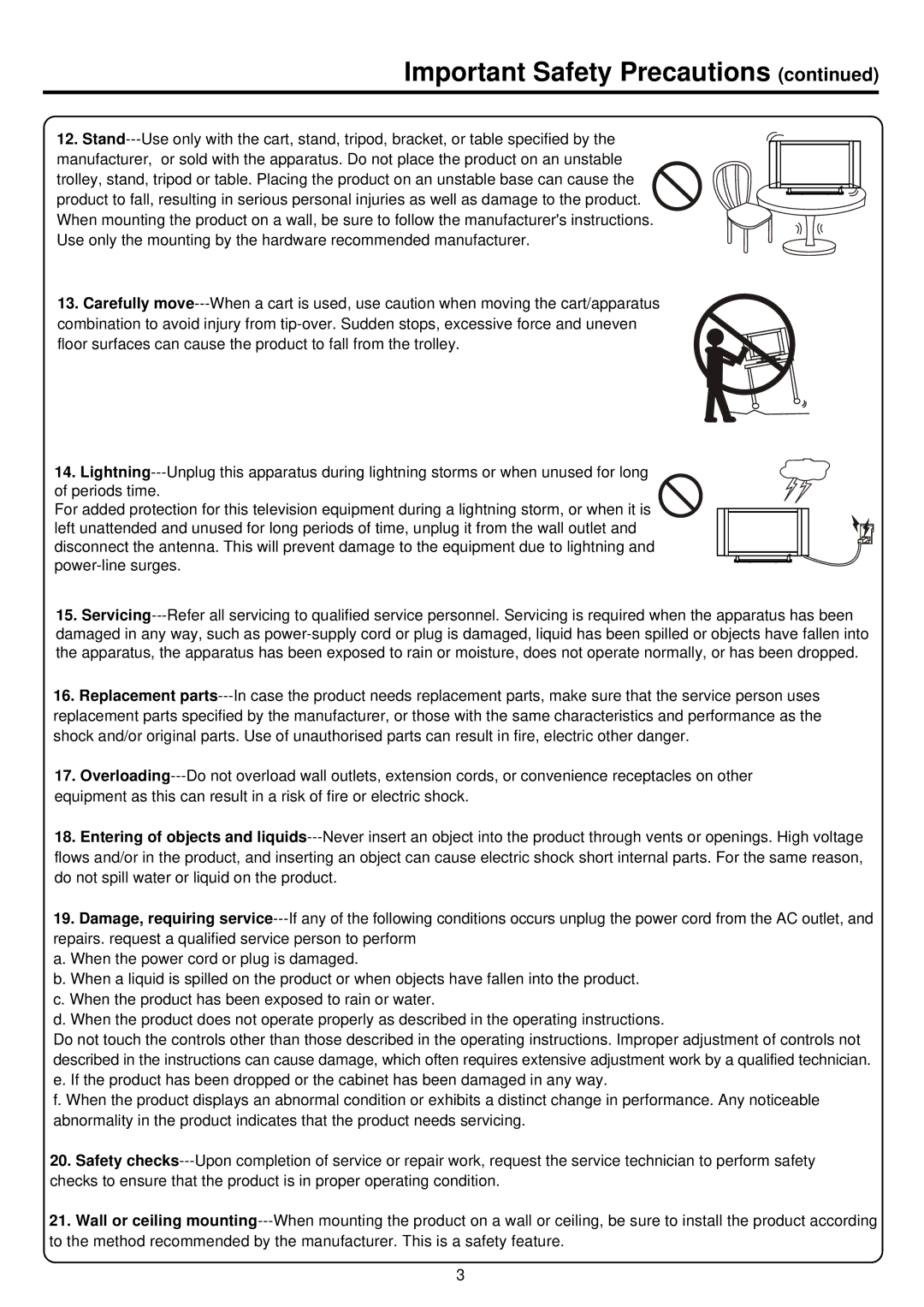 Palsonic PDP 5000 owner manual Important Safety Precautions 