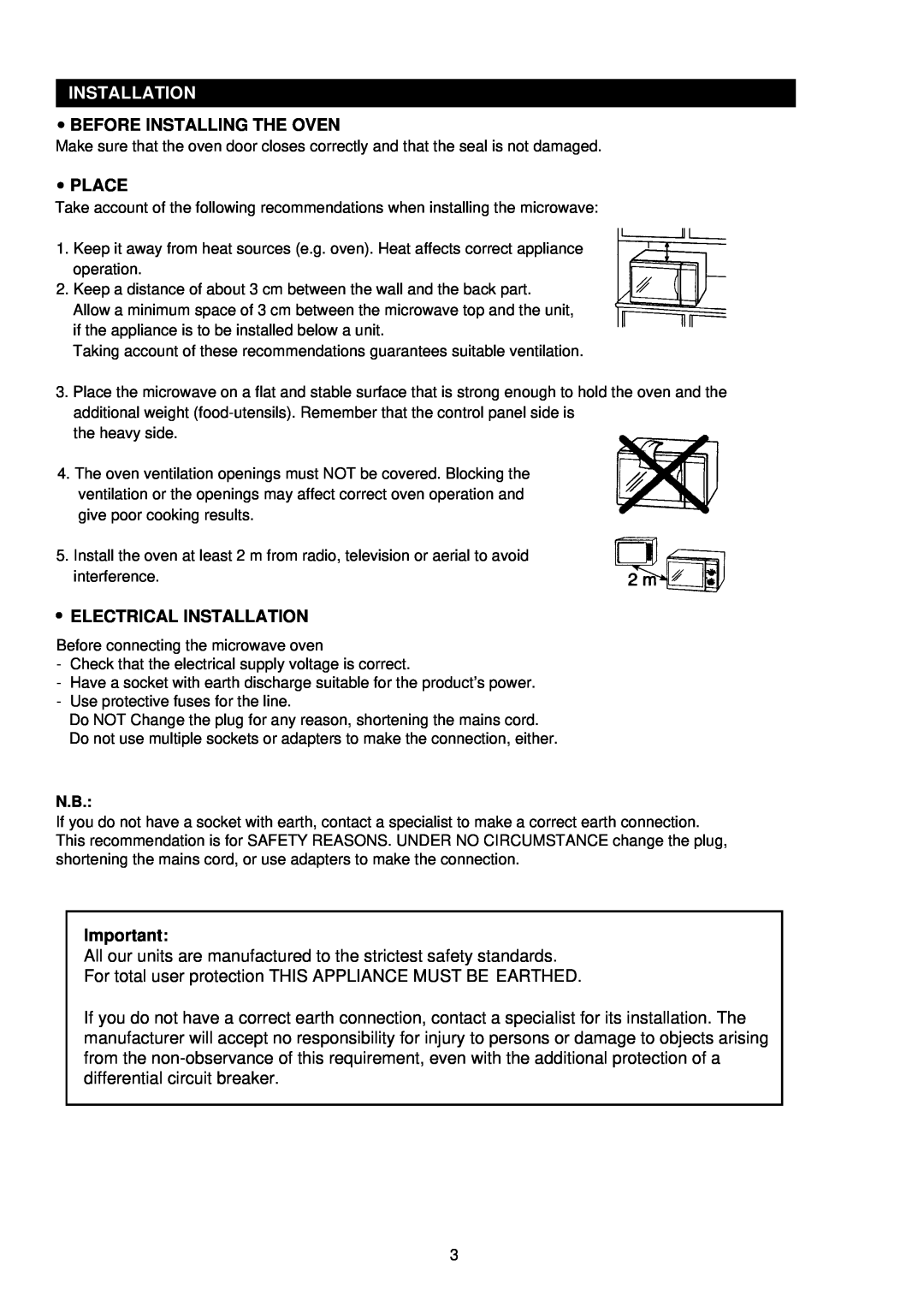 Palsonic PMO-758 manual Before Installing The Oven, Place, Electrical Installation 