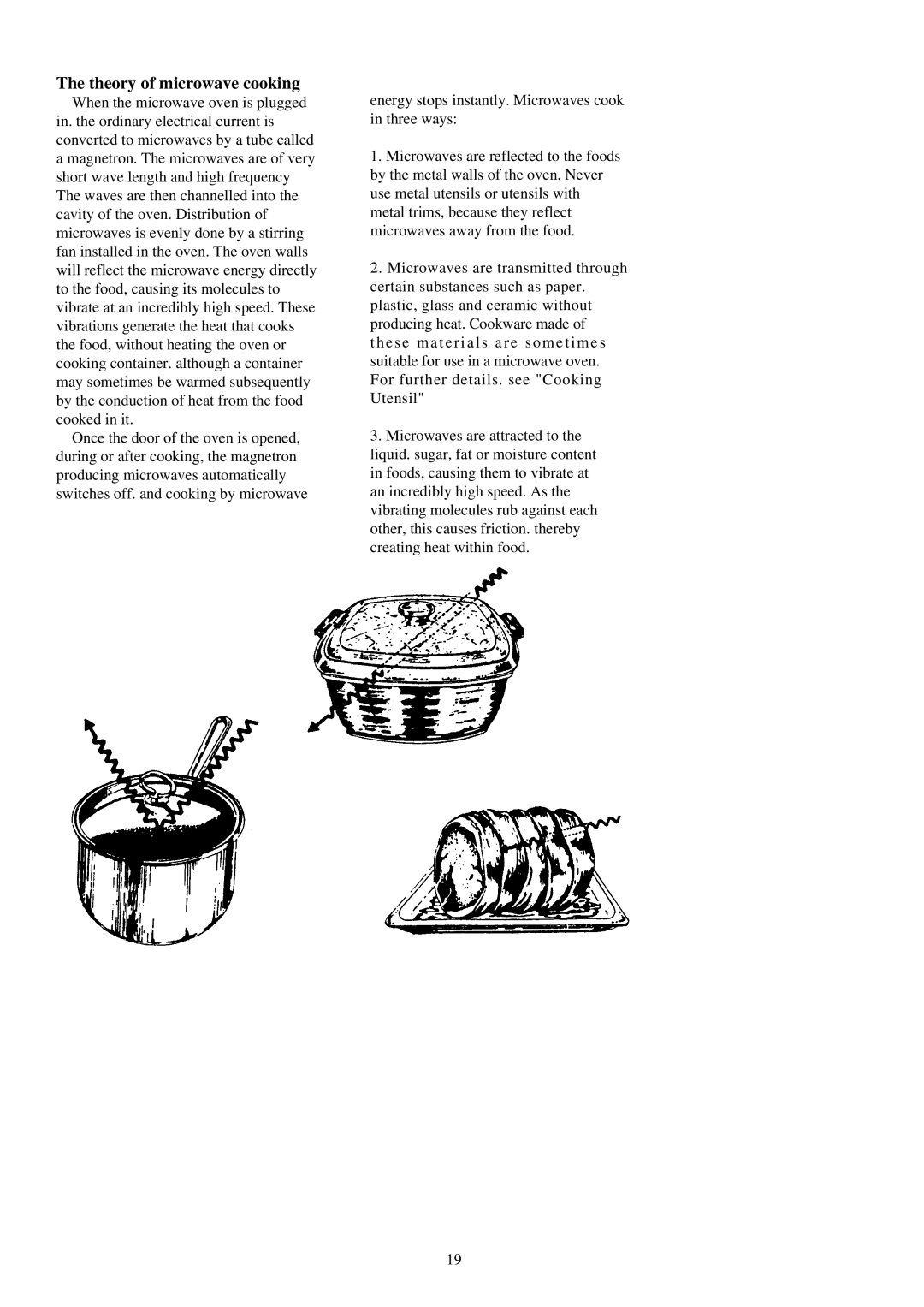 Palsonic PMO-800 instruction manual Theory of microwave cooking 