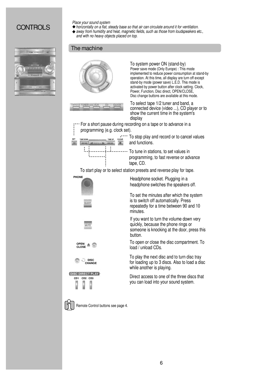 Palsonic PMSL-329, PSML-729 instruction manual Machine, Functions, To tune in stations, to set values, Tape, CD 