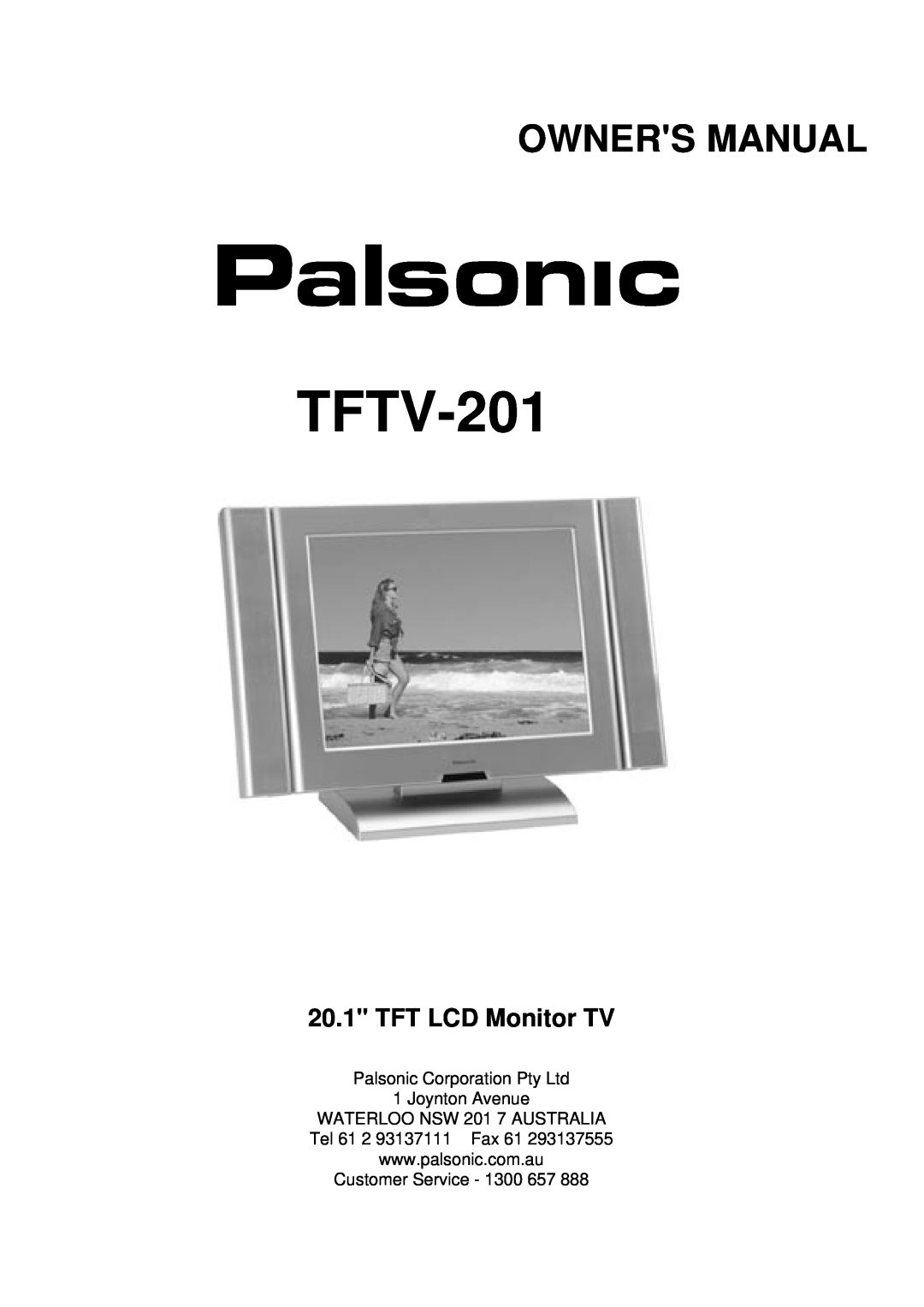 Palsonic TFTV-201 owner manual Owners Manual, TFT LCD Monitor TV 