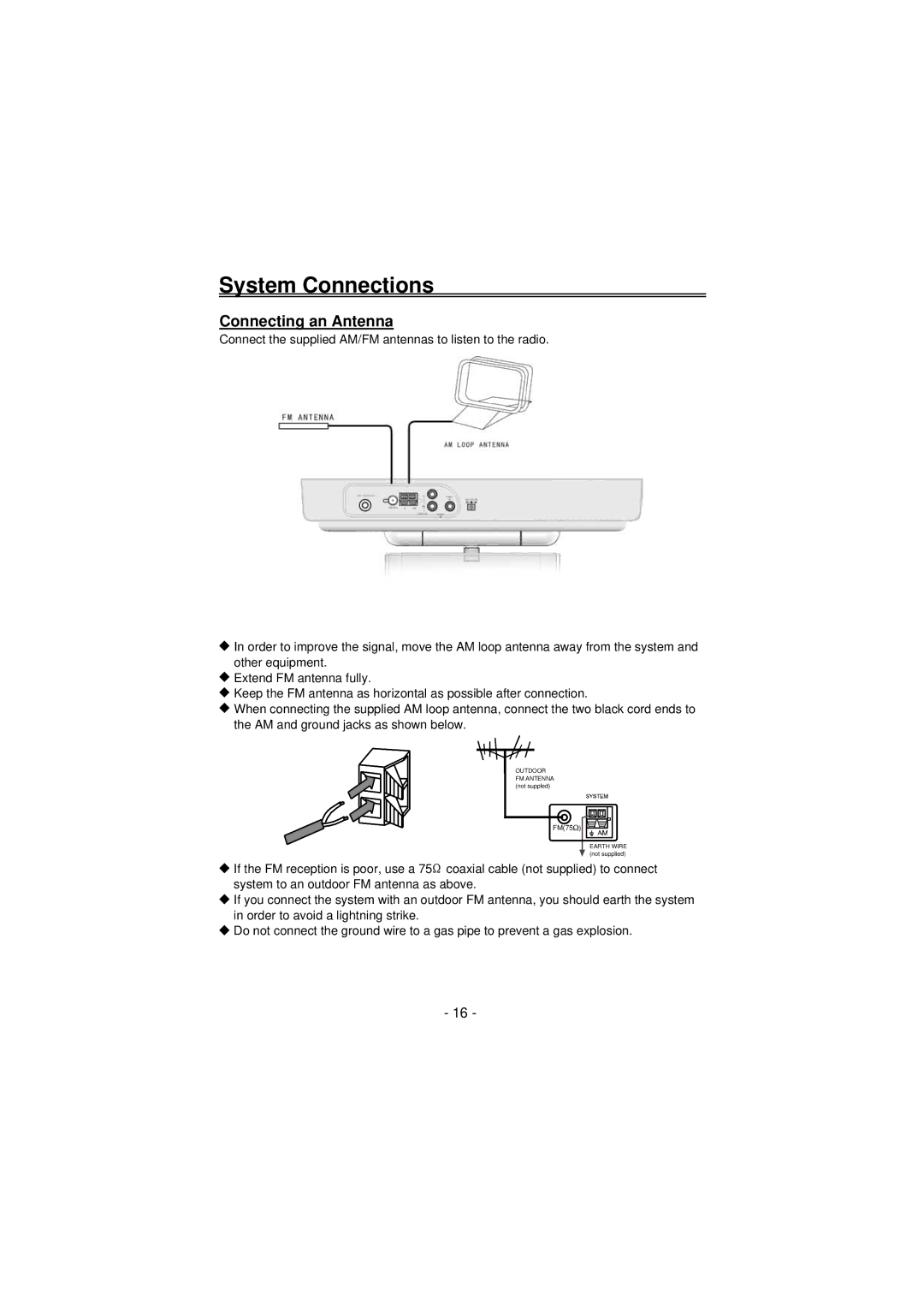 Palsonic TFTV100A user manual Connecting an Antenna 