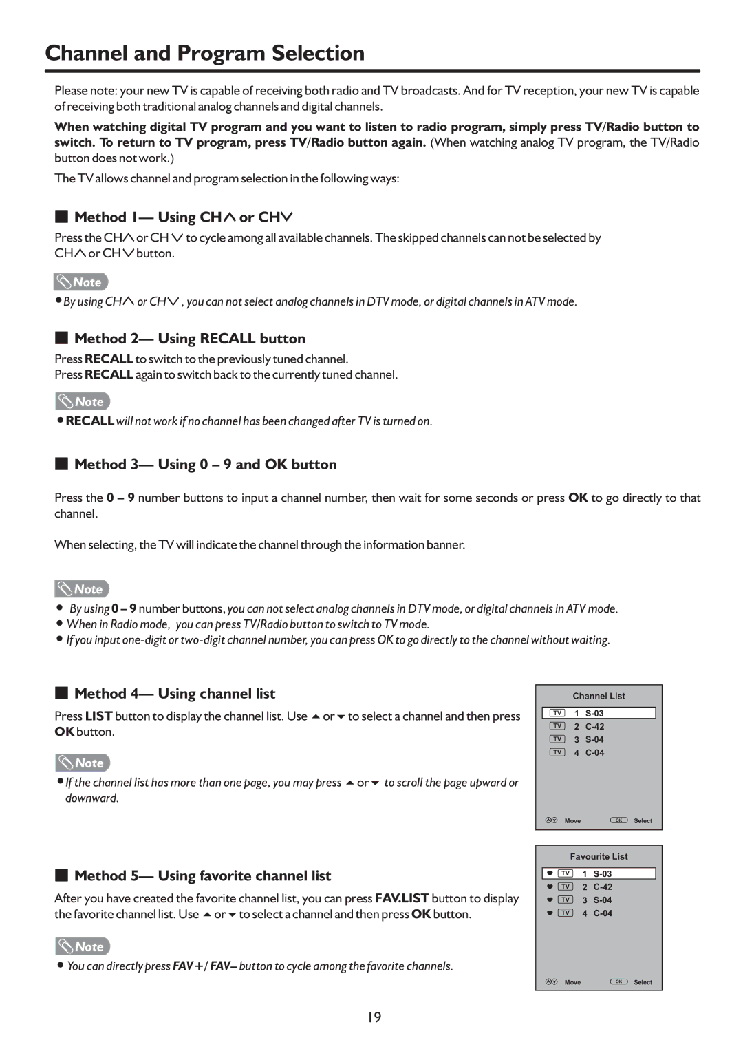 Palsonic TFTV4200FHD owner manual Channel and Program Selection 