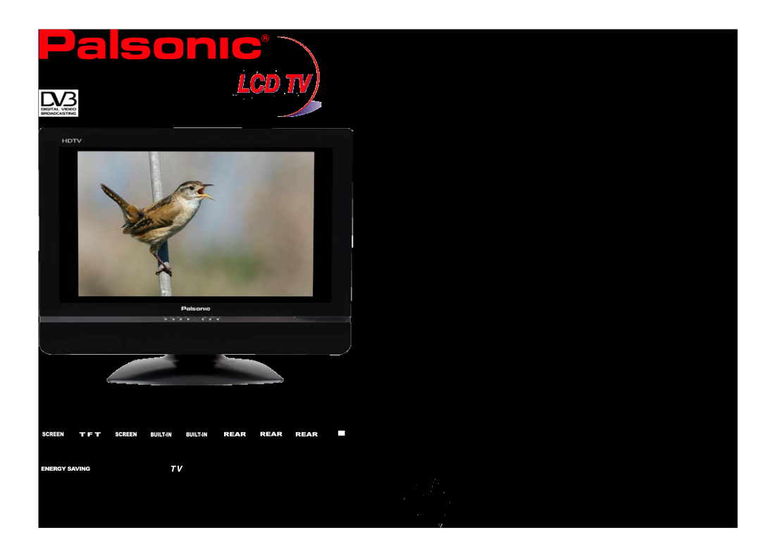 Palsonic TFTV490PBHD specifications 48cm Widescreen LCD TV, Integrated High Definition Digital & Analog Tuners 