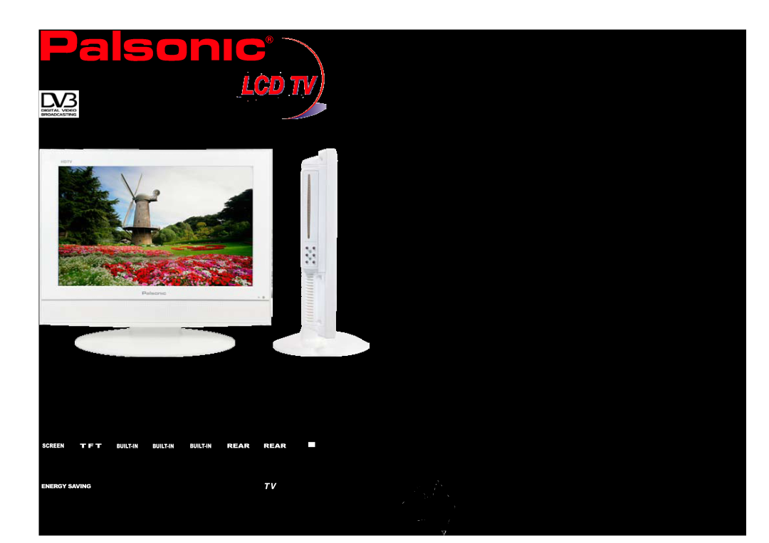 Palsonic TFTV5539DT specifications 55cm LCD Television/DVD Player Combination, 1680 x 1050 High Resolution Screen 