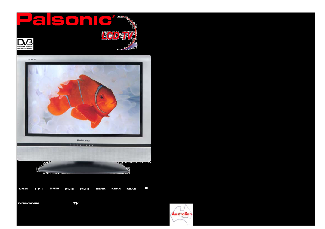 Palsonic TFTV558HD specifications 55cm Widescreen LCD TV, 55cm Widescreen LCD Television 1440 x 900 High Resolution Screen 