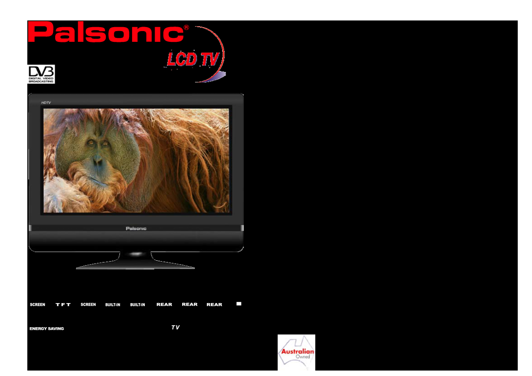 Palsonic TFTV817HD specifications 81cm LCD Widescreen Television, 81cm Widescreen - active matrix TFT LCD panel 