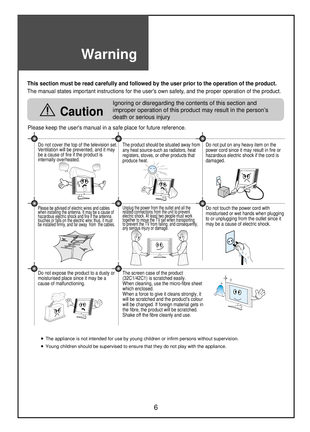 Palsonic TFTV68HDT, TFTV81HDT instruction manual When cleaning, use the micro-fibre sheet which enclosed 