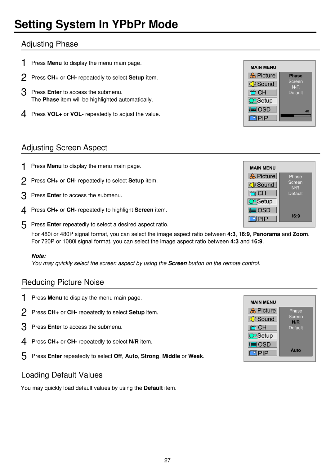 Palsonic TFTV930 owner manual 