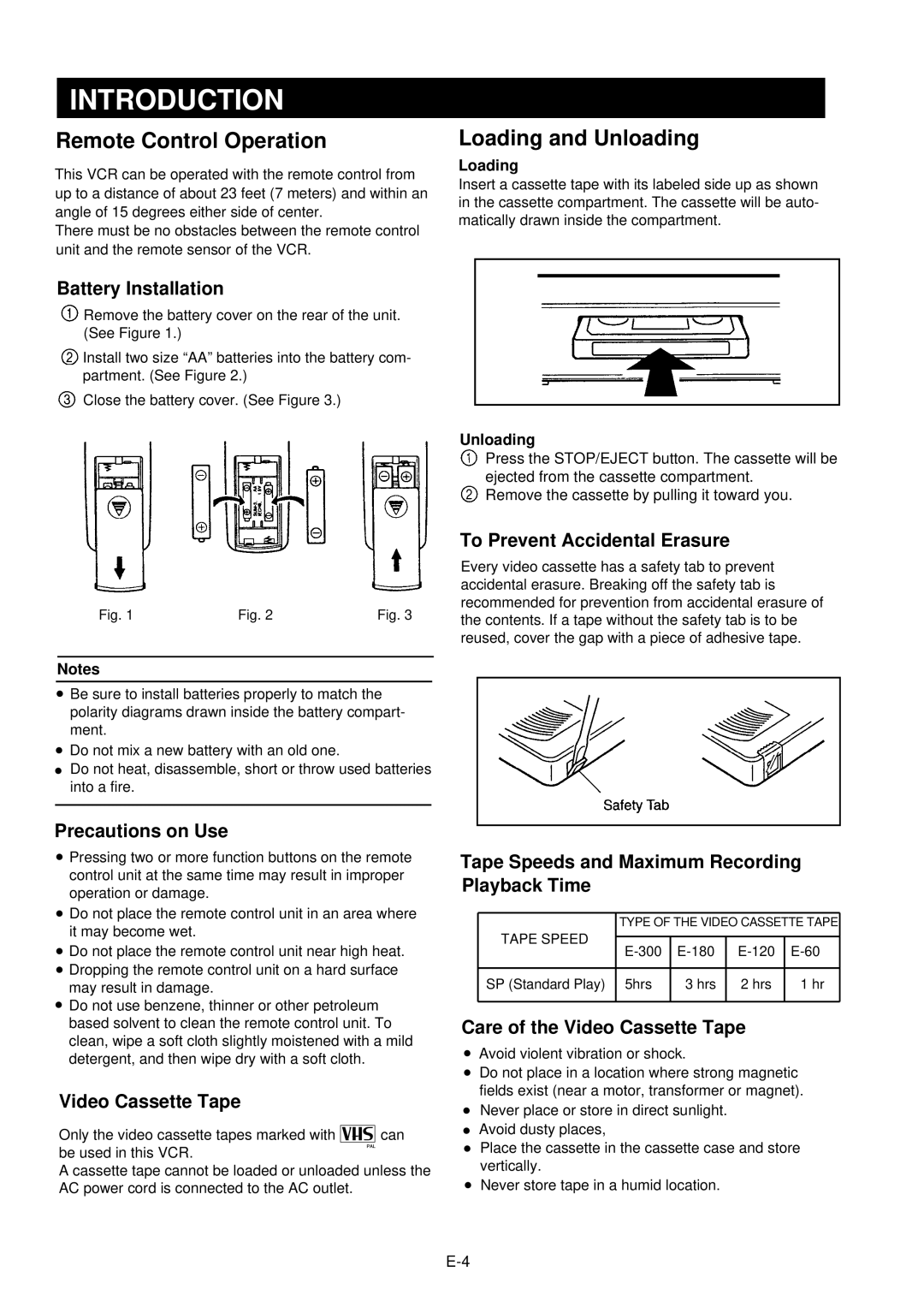 Palsonic VCR9600 owner manual Introduction 