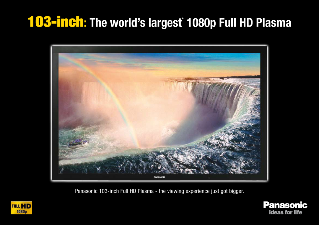 Panasonic manual inch The world’s largest* 1080p Full HD Plasma 