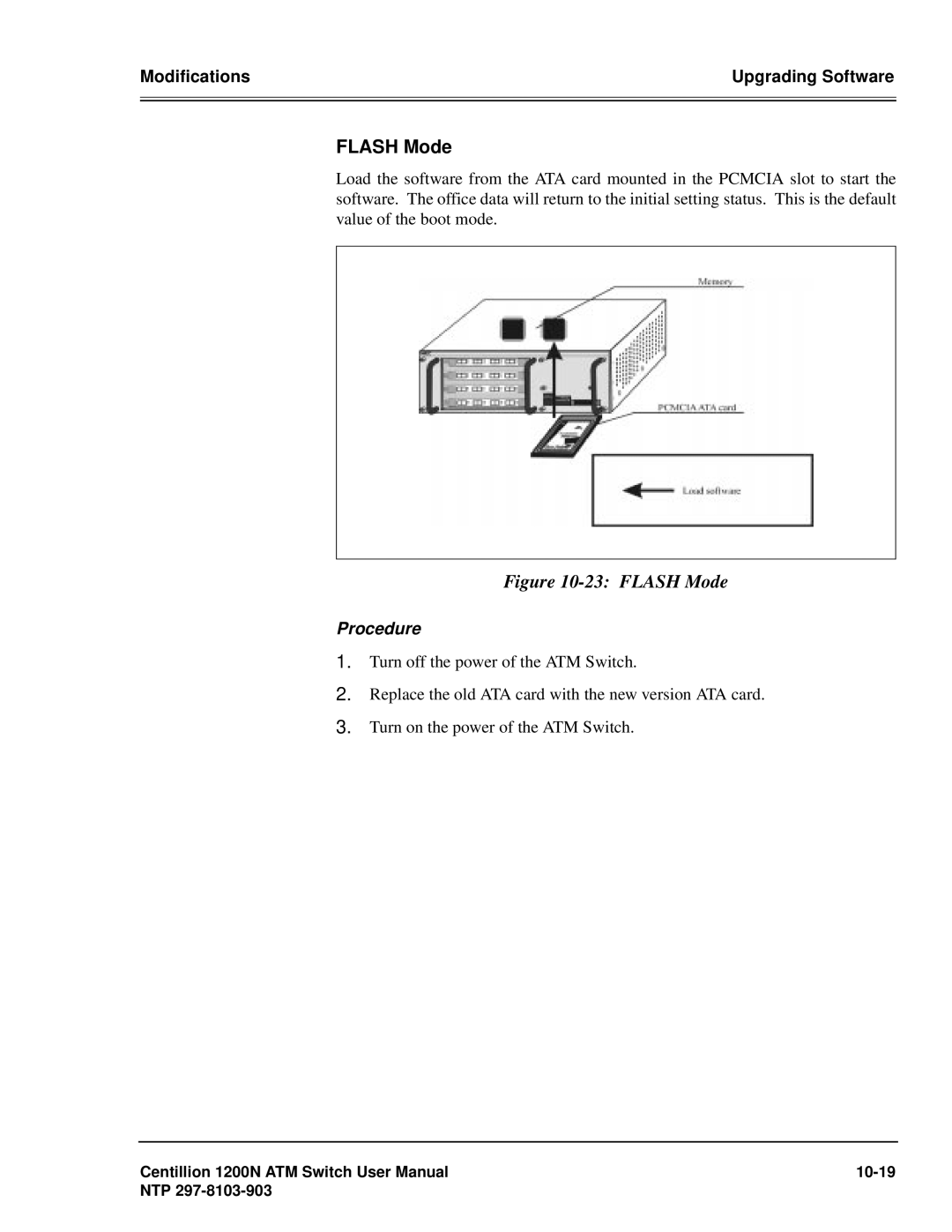 Panasonic 1200N manual Flash Mode, Procedure 