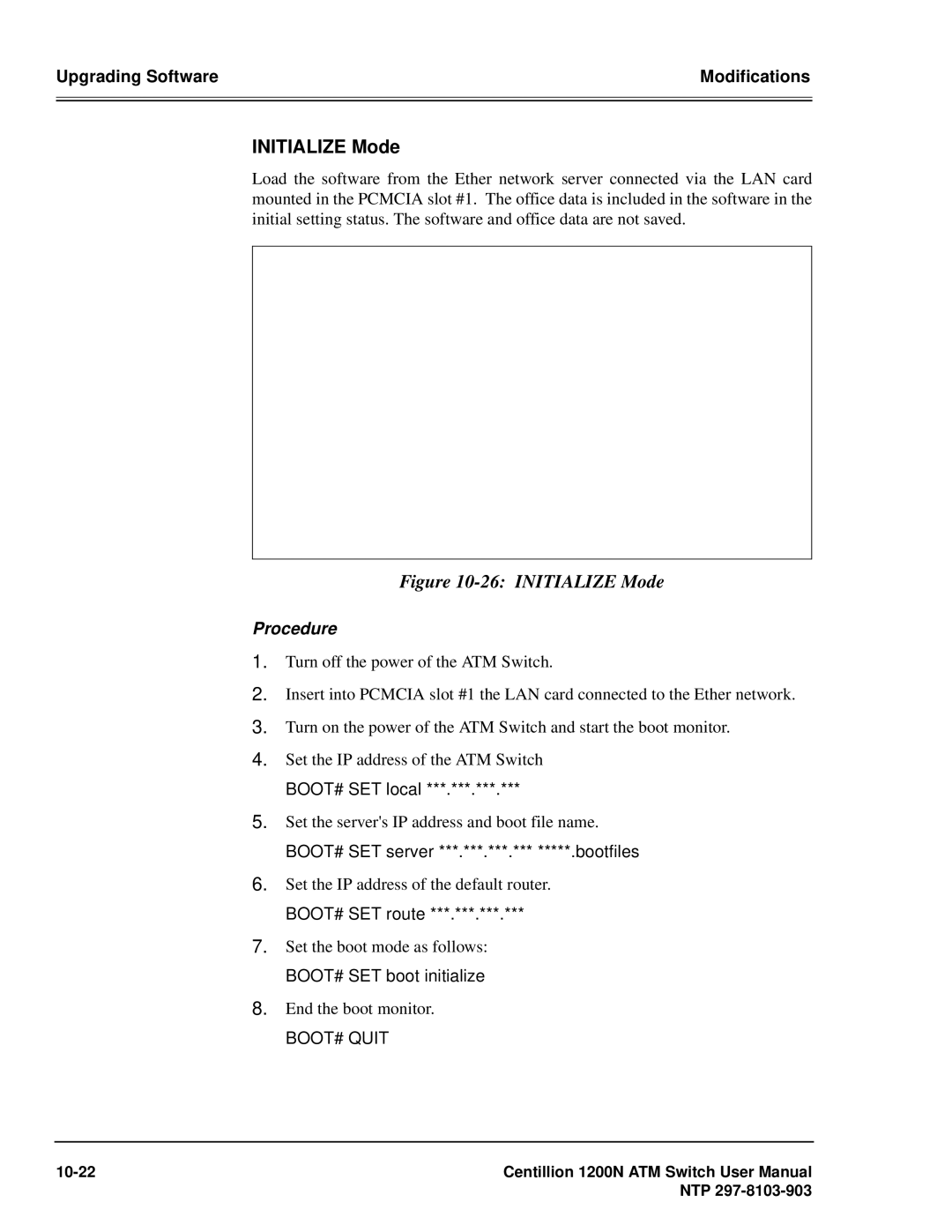 Panasonic 1200N manual Initialize Mode 