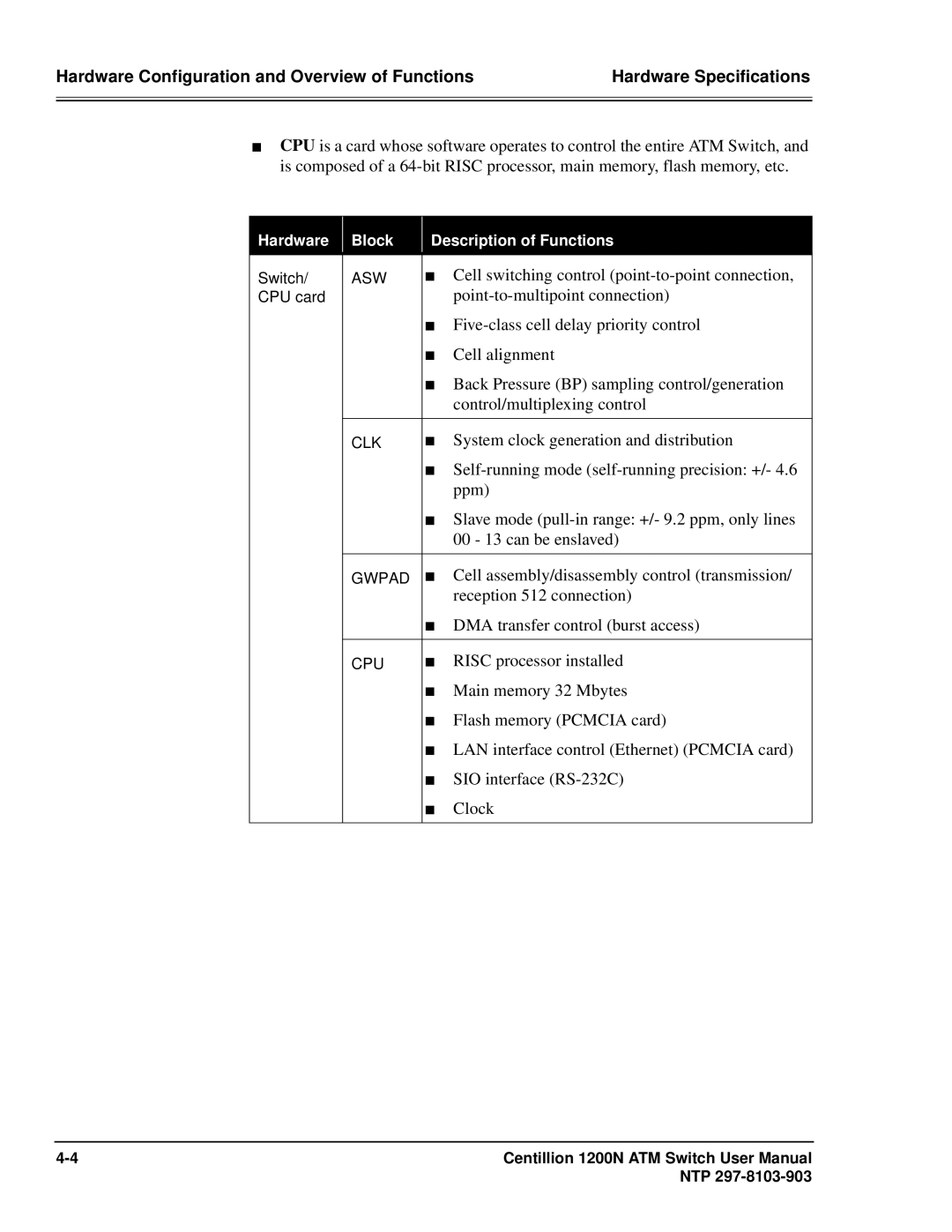 Panasonic 1200N manual Cell switching control point-to-point connection 