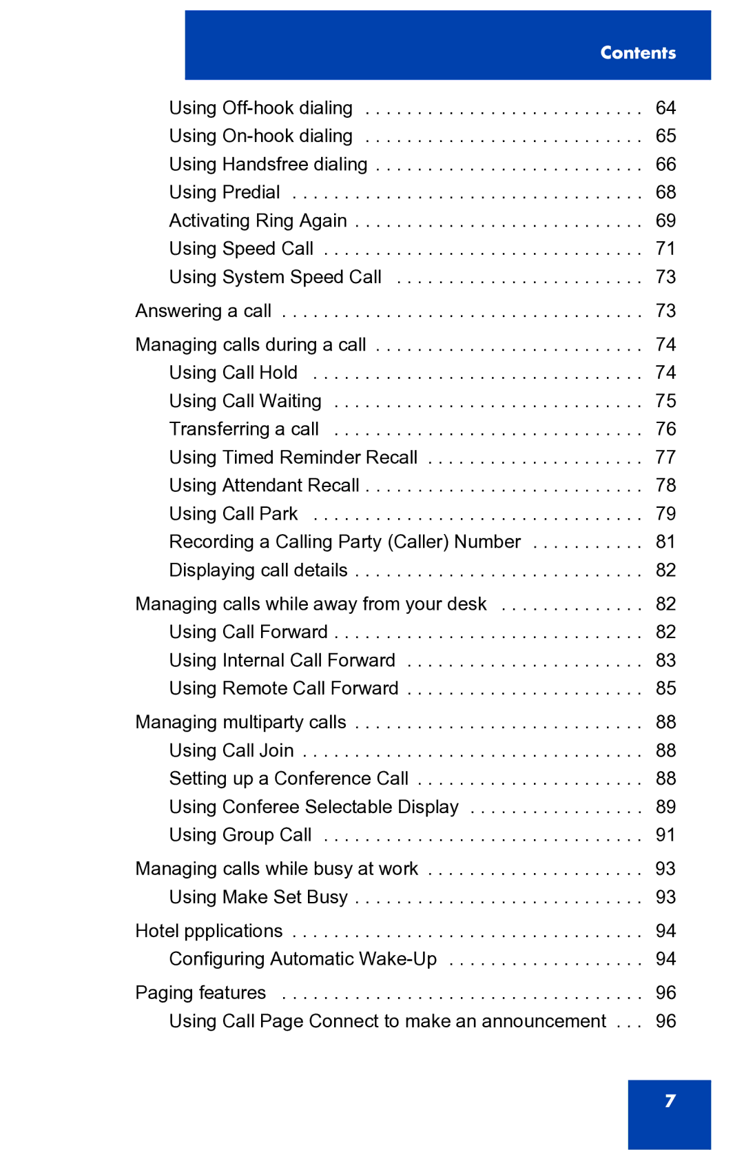 Panasonic 1210 manual Answering a call 