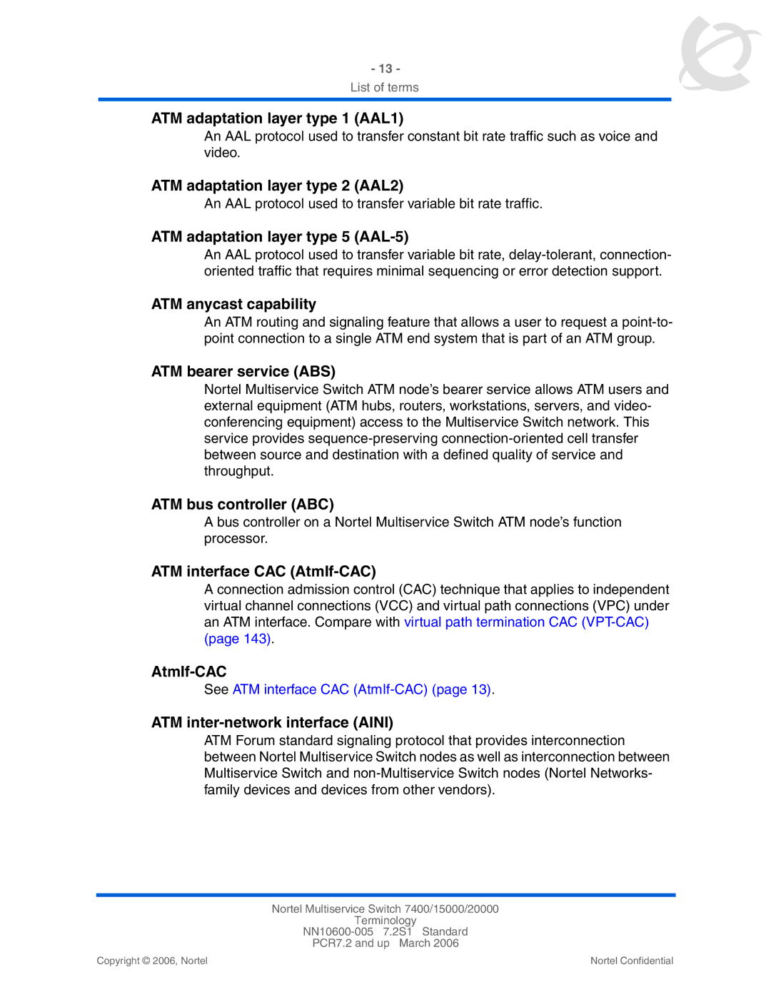 Panasonic 15000 ATM adaptation layer type 1 AAL1, ATM adaptation layer type 2 AAL2, ATM adaptation layer type 5 AAL-5 