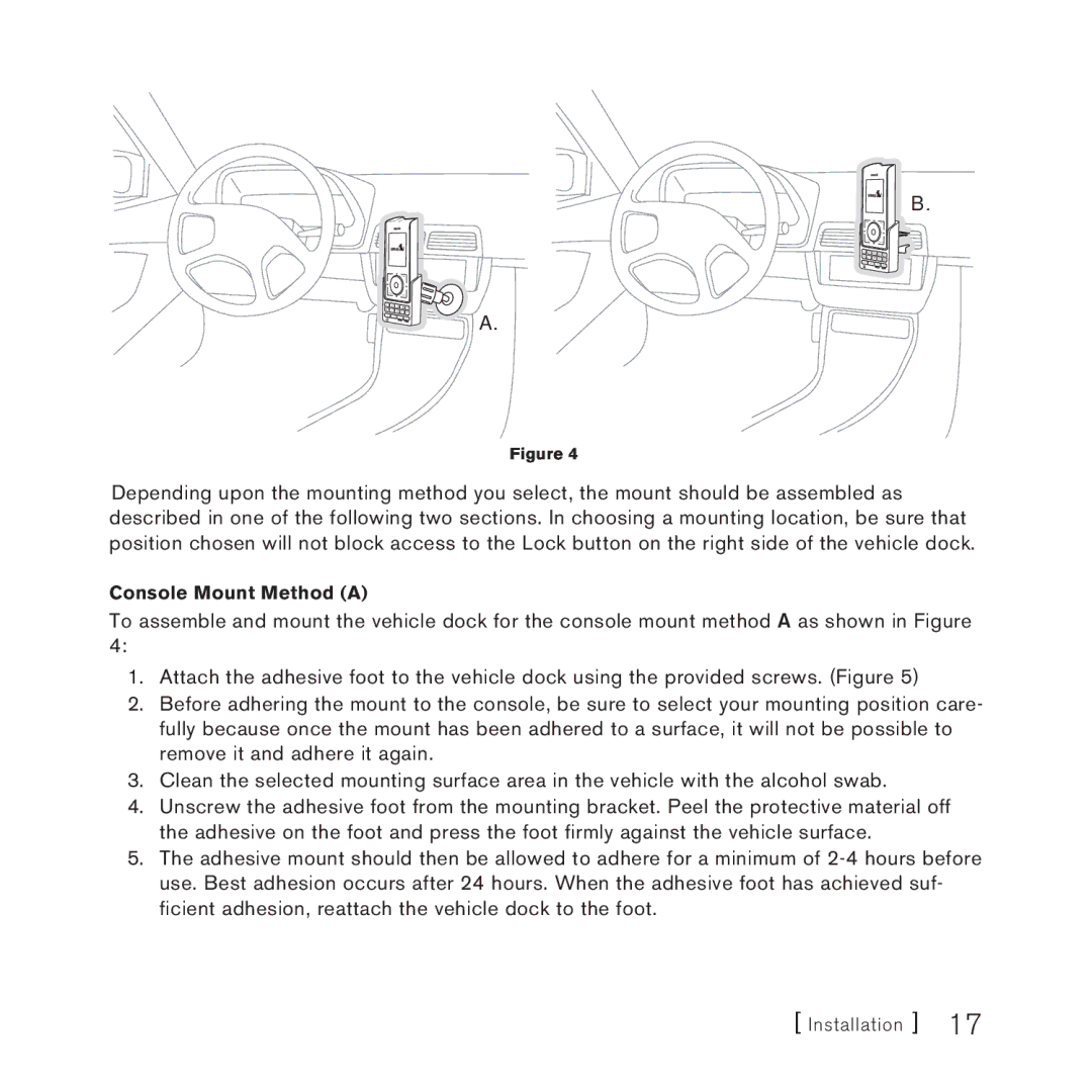 Panasonic 2 manual Console Mount Method a 