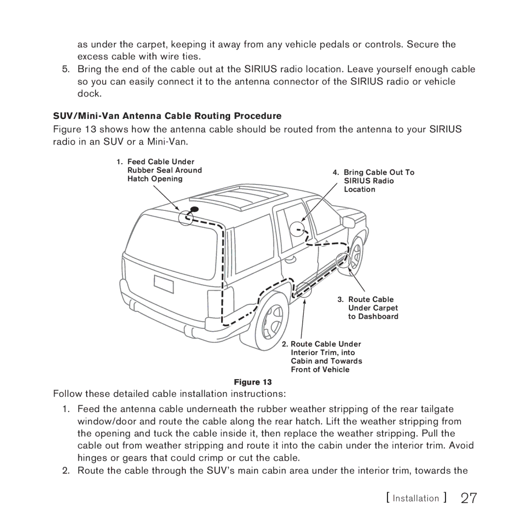 Panasonic 2 manual SUV/Mini-Van Antenna Cable Routing Procedure 