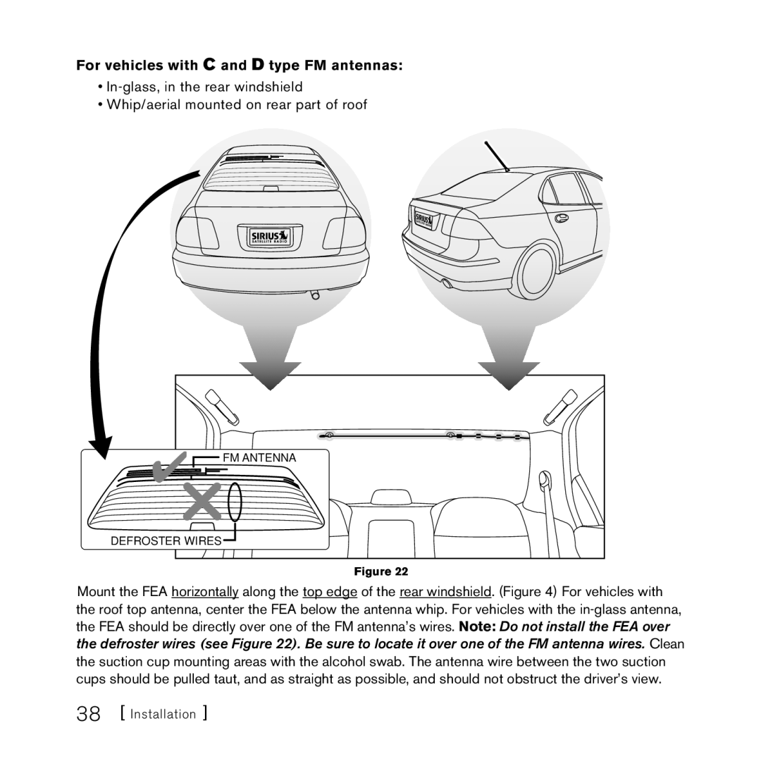 Panasonic 2 manual For vehicles with C and D type FM antennas 