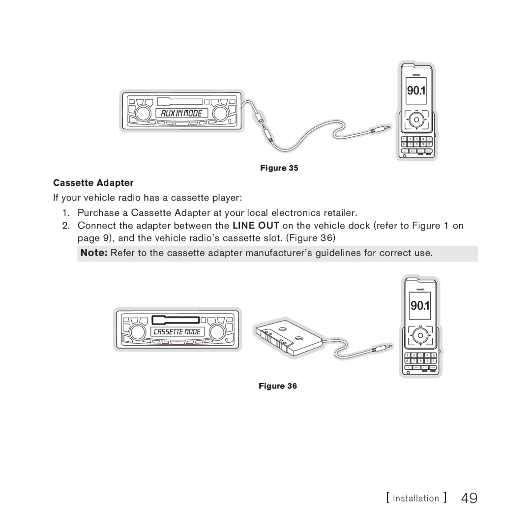 Panasonic 2 manual Cassette Adapter 