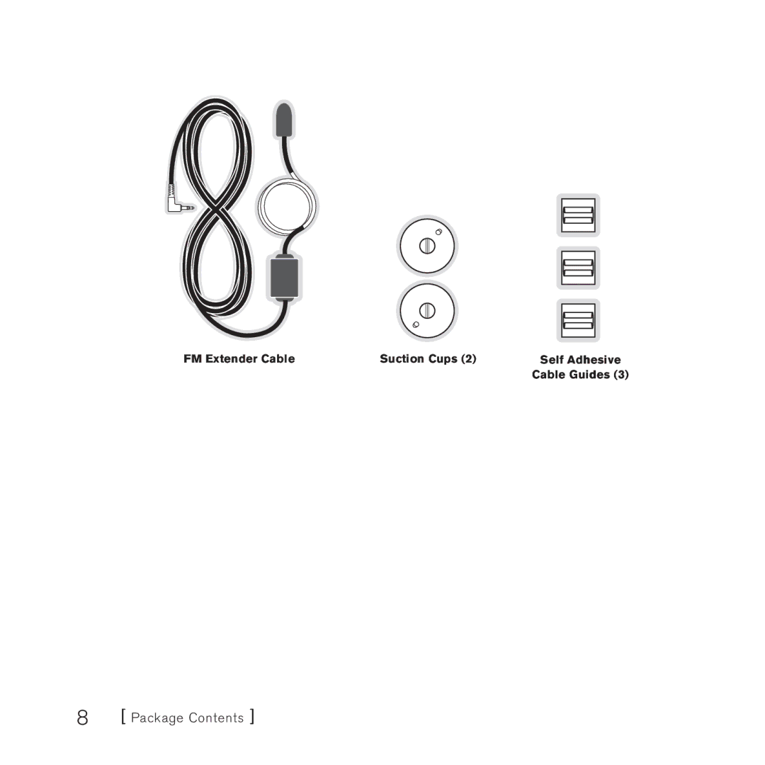 Panasonic 2 manual FM Extender Cable Suction Cups Self Adhesive Cable Guides 