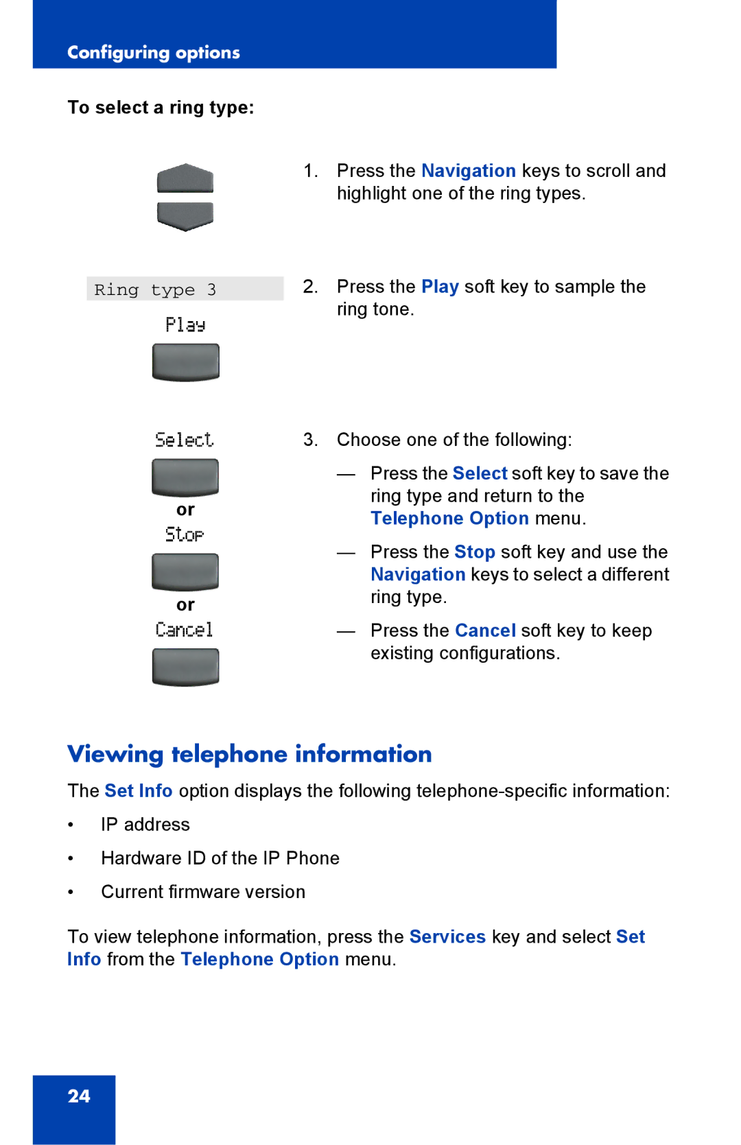 Panasonic 2001 manual Viewing telephone information, To select a ring type 