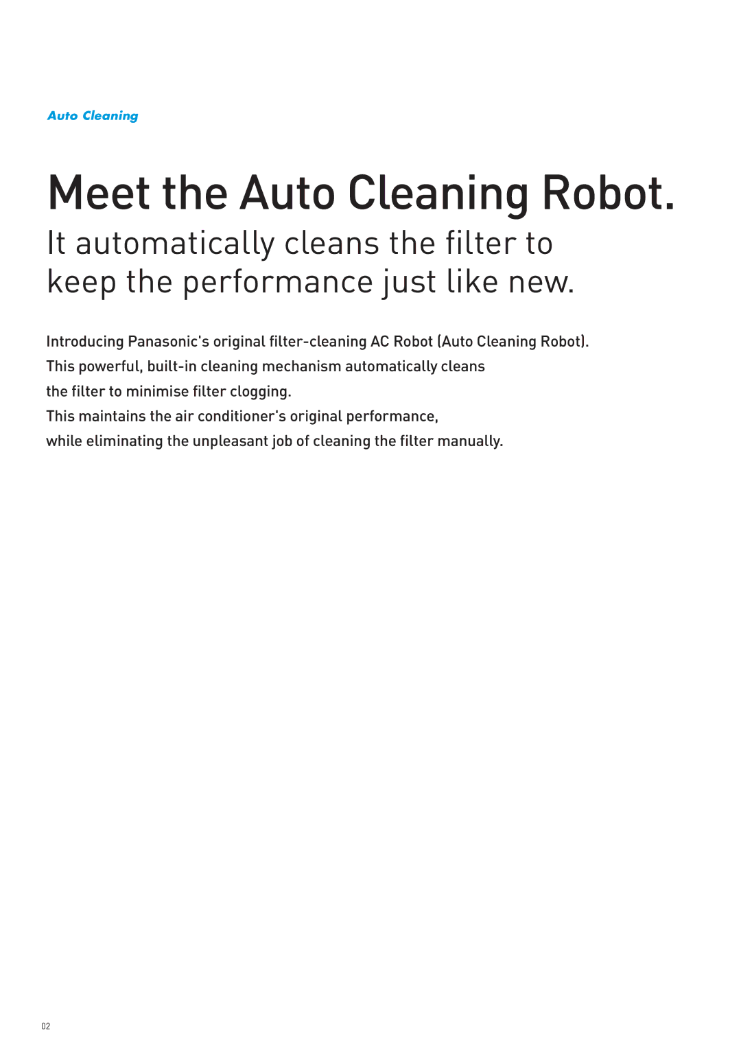 Panasonic 2006/2007 manual Meet the Auto Cleaning Robot 