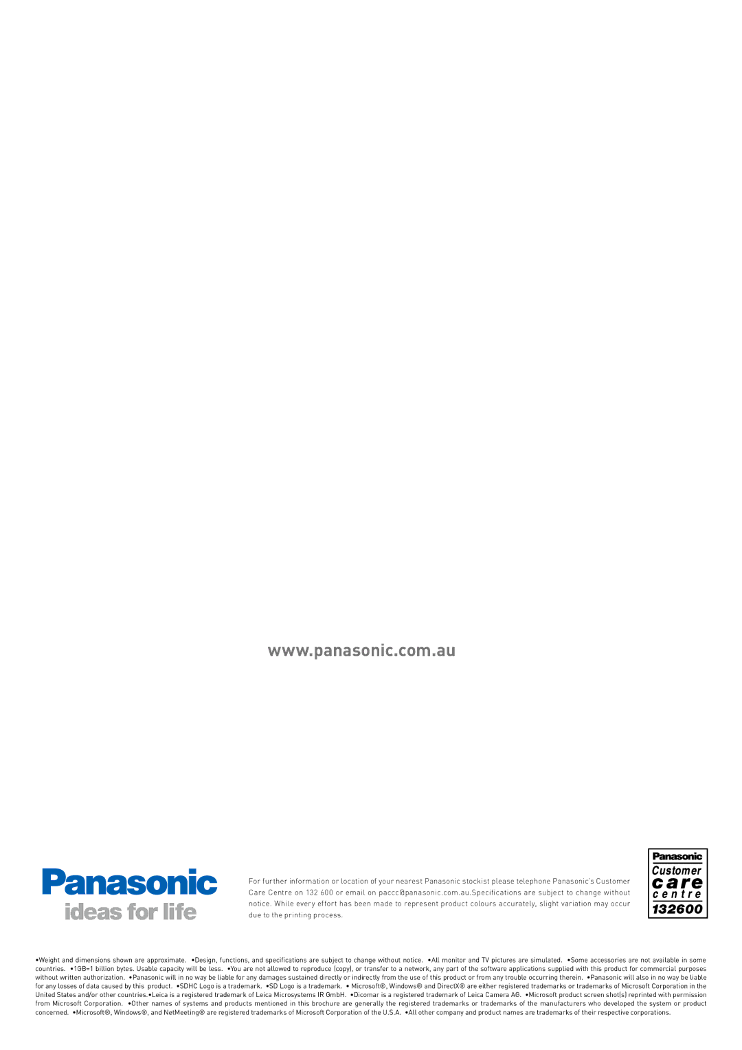 Panasonic 2007 manual 