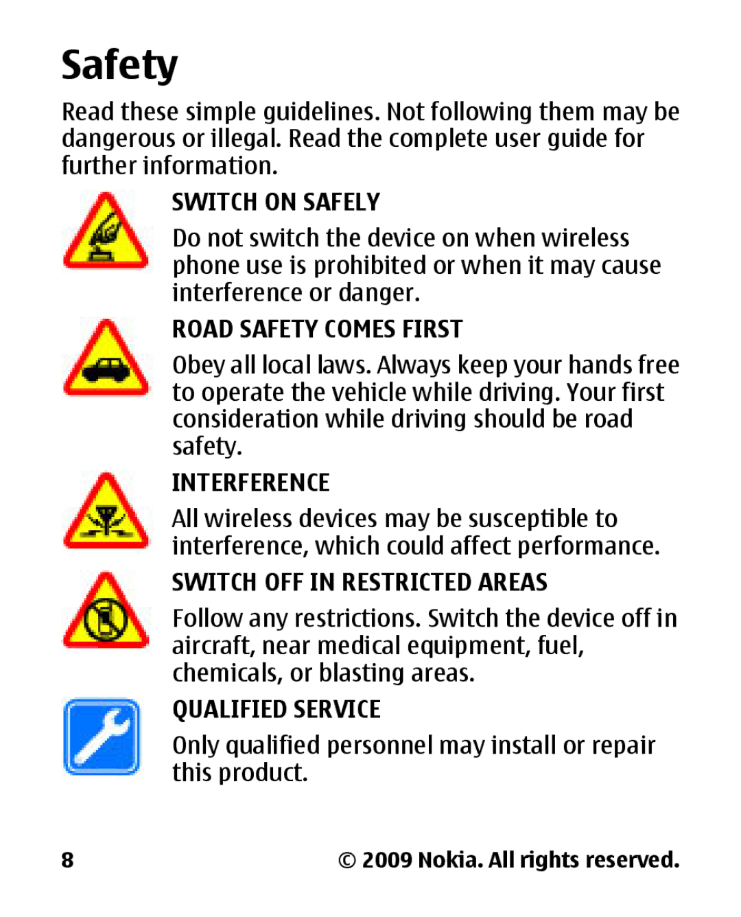 Panasonic 2700 manual Safety, Switch on Safely 