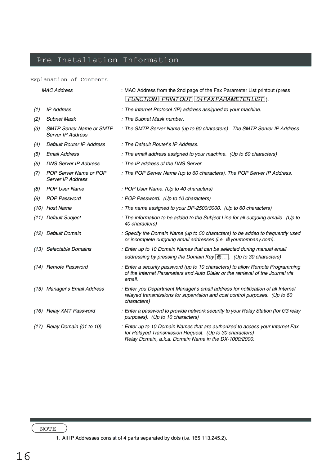 Panasonic 3000 warranty Explanation of Contents 