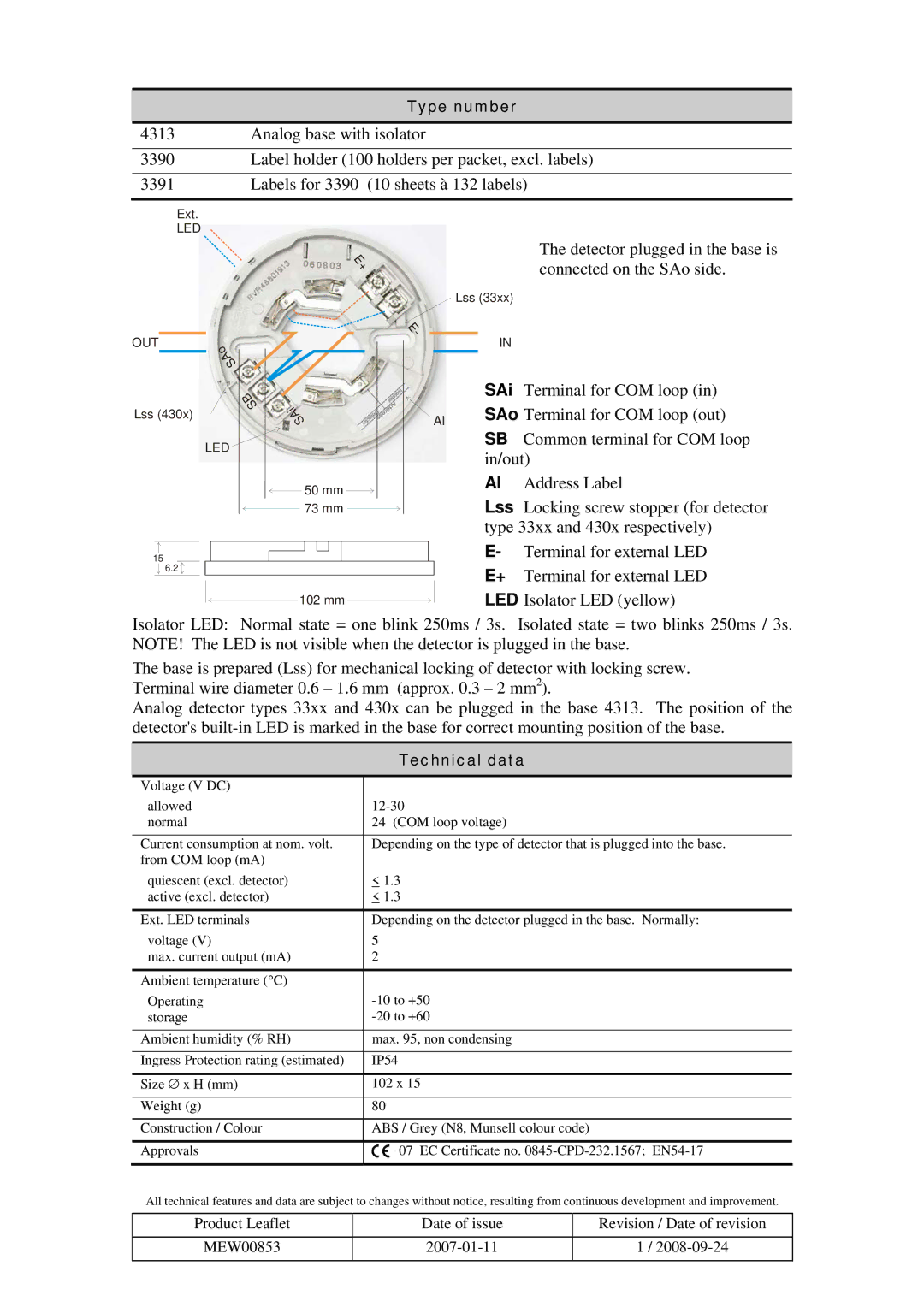 Panasonic 4313 manual I a S 