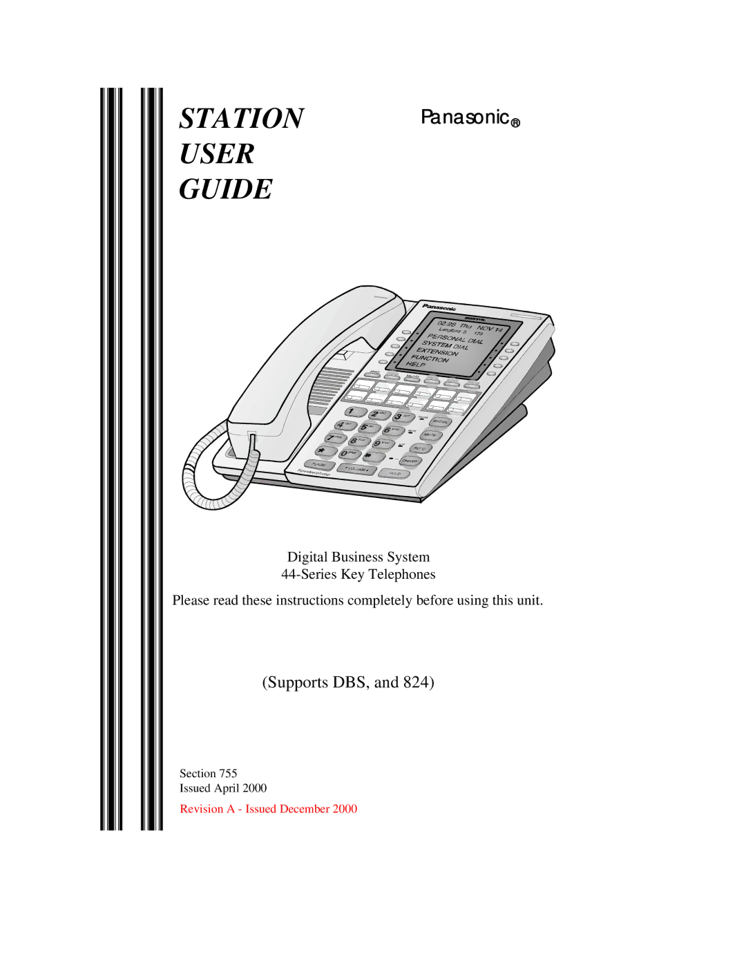 Panasonic 44-Series manual Station User Guide 