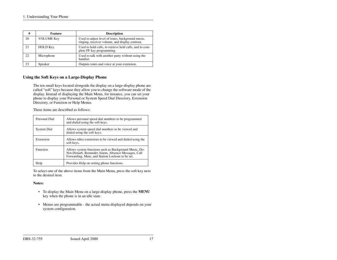 Panasonic 44-Series manual Using the Soft Keys on a Large-Display Phone 