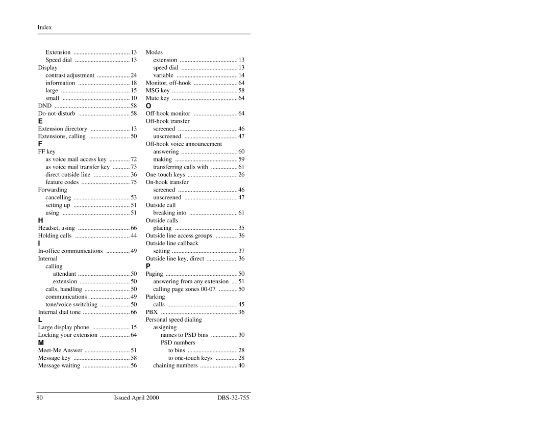 Panasonic 44-Series manual Dnd 