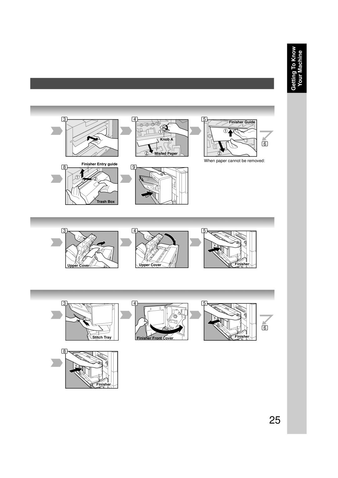 Panasonic 6020, 4520 manual When paper cannot be removed 