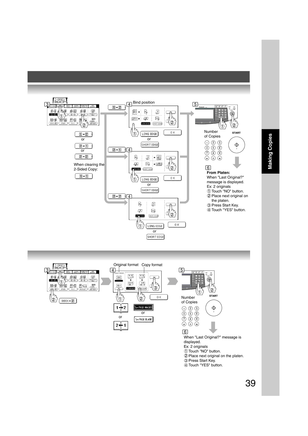 Panasonic 6020, 4520 manual From Platen 