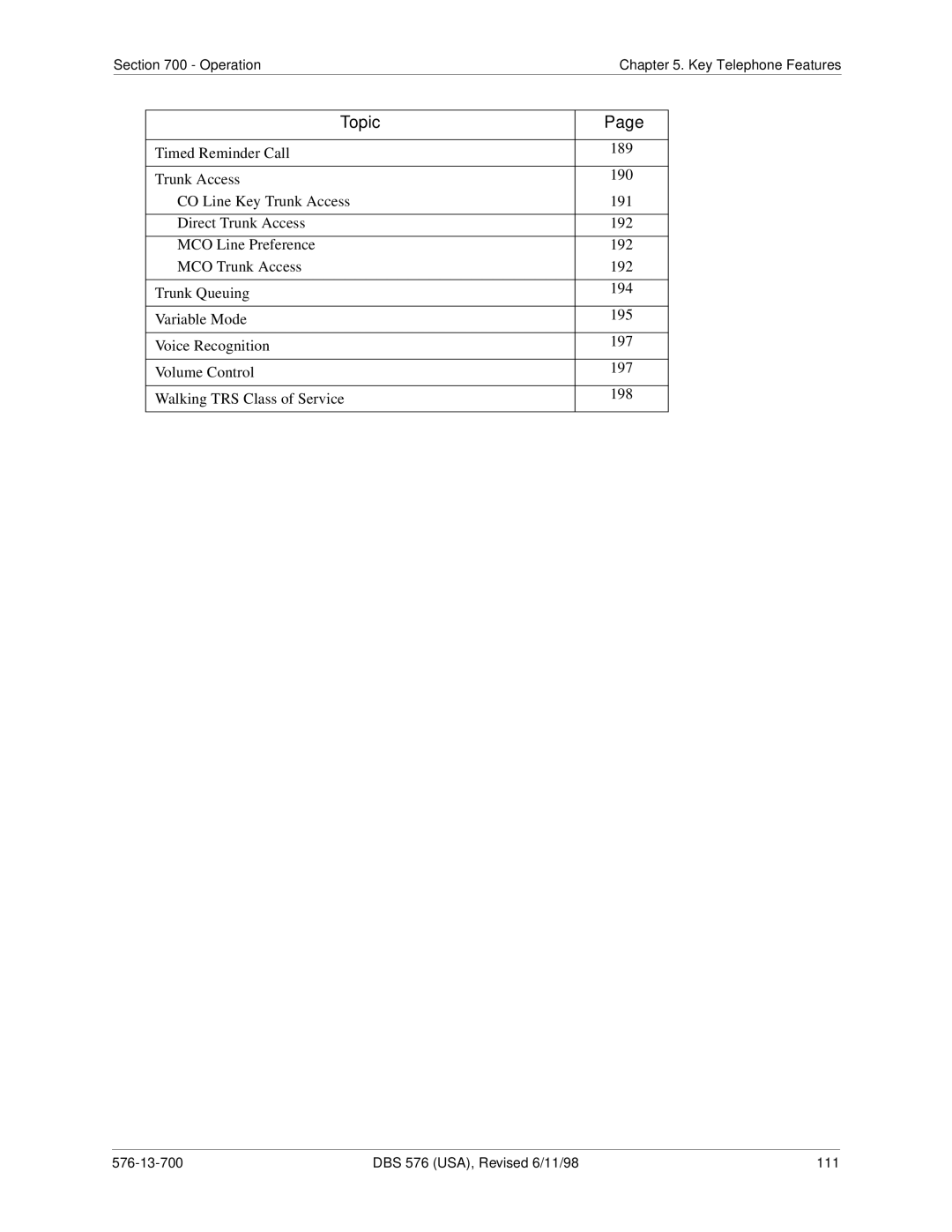 Panasonic 524X07801B manual OperationChapter 5. Key Telephone Features 