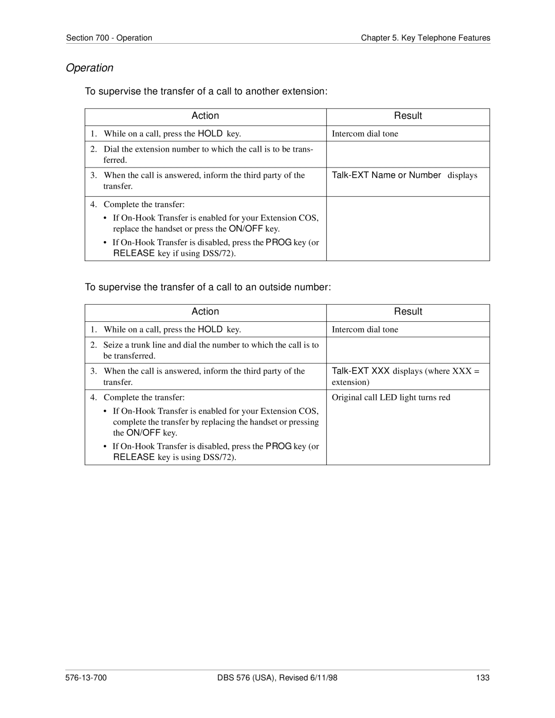 Panasonic 524X07801B manual To supervise the transfer of a call to another extension, Talk-EXT Name or Number displays 