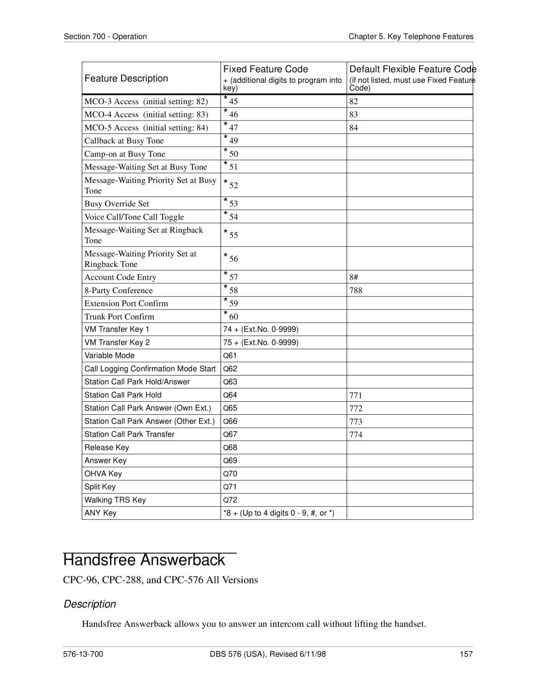 Panasonic 524X07801B manual Handsfree Answerback, 774 