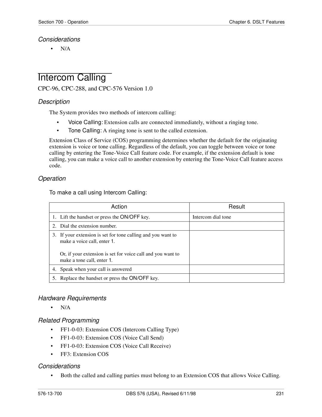 Panasonic 524X07801B manual DBS 576 USA, Revised 6/11/98 231 