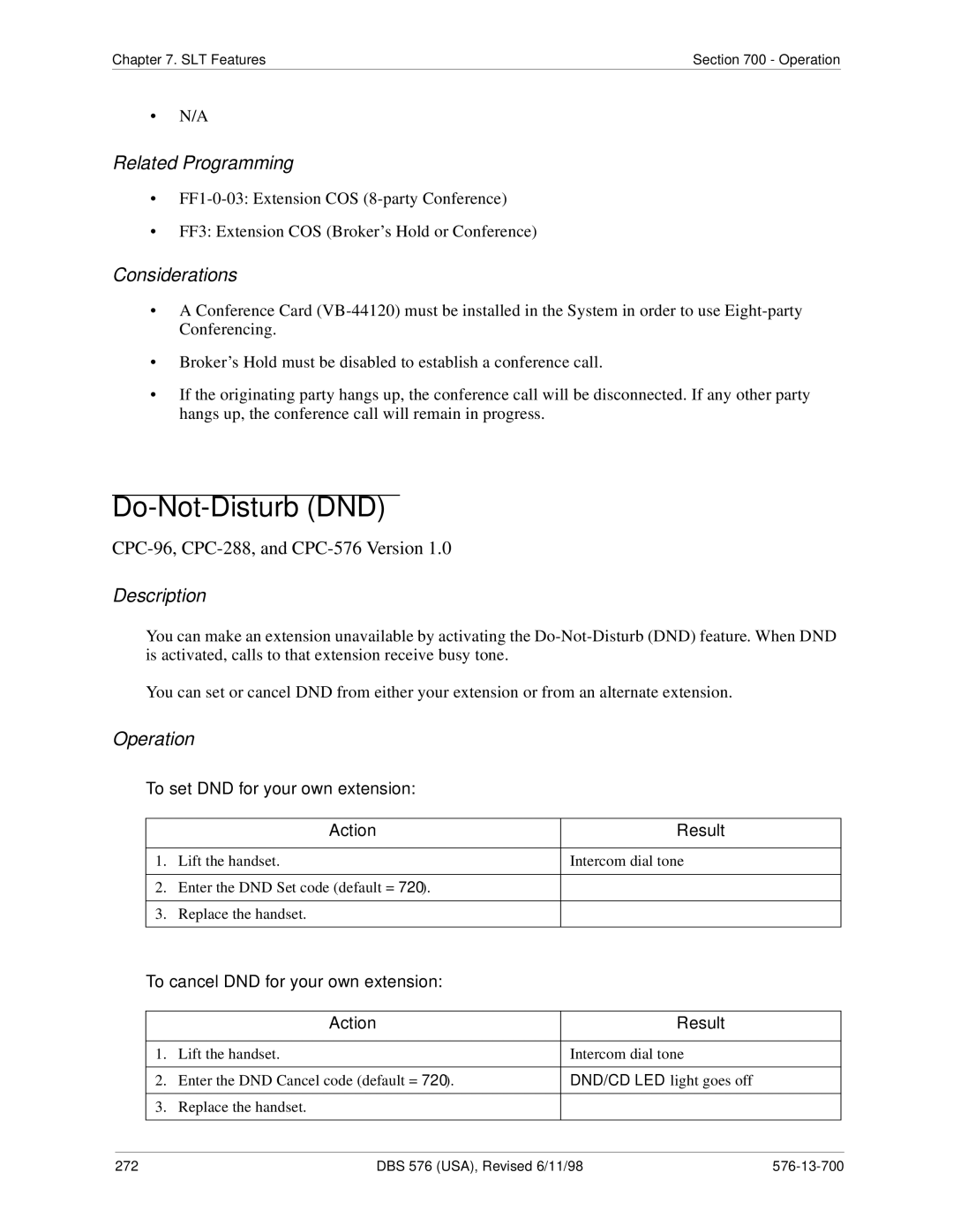 Panasonic 524X07801B manual Do-Not-Disturb DND, To set DND for your own extension 