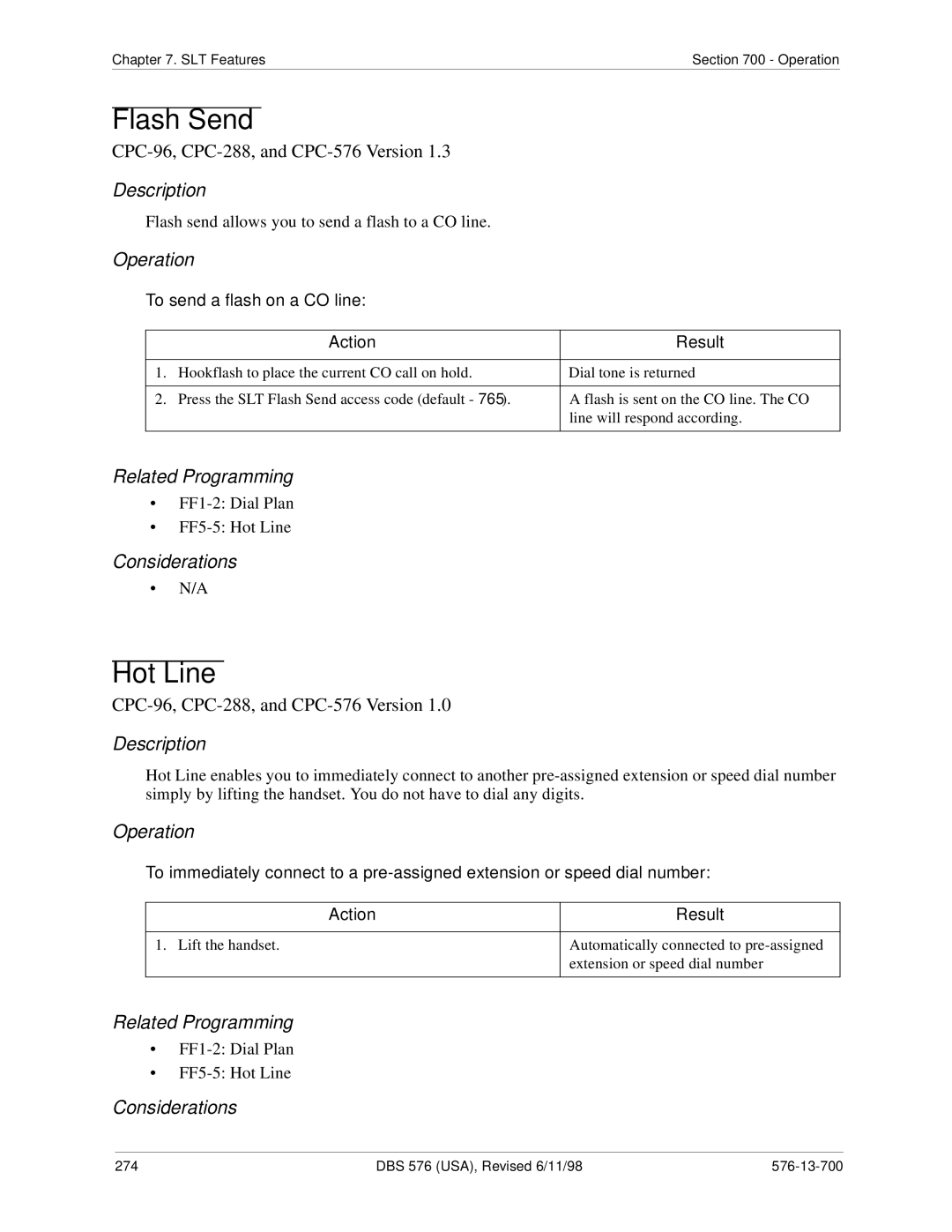 Panasonic 524X07801B manual Flash Send, To send a flash on a CO line 