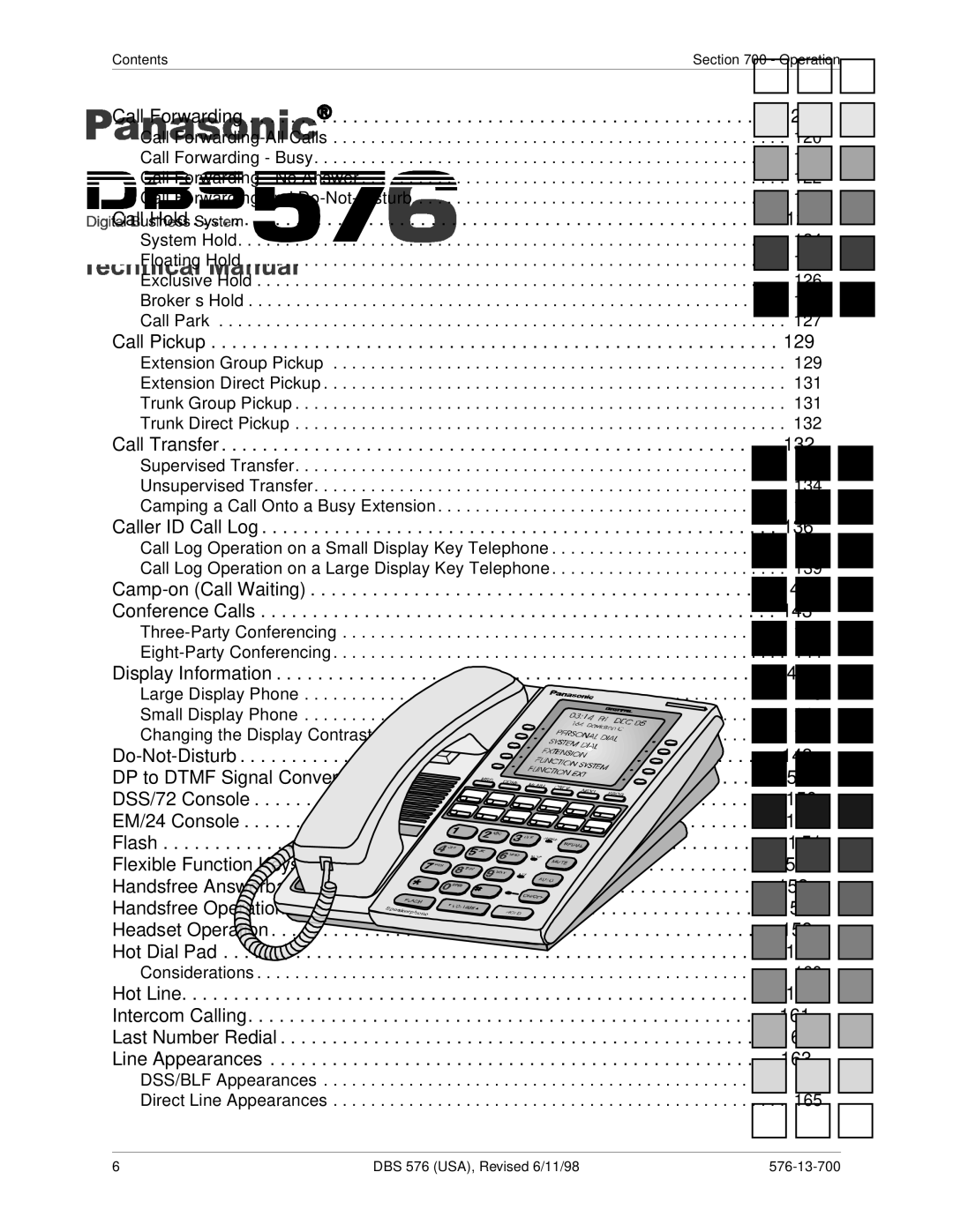 Panasonic 524X07801B manual Call Hold 