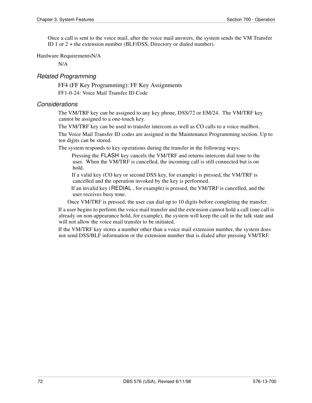 Panasonic 524X07801B manual FF4 FF Key Programming FF Key Assignments 