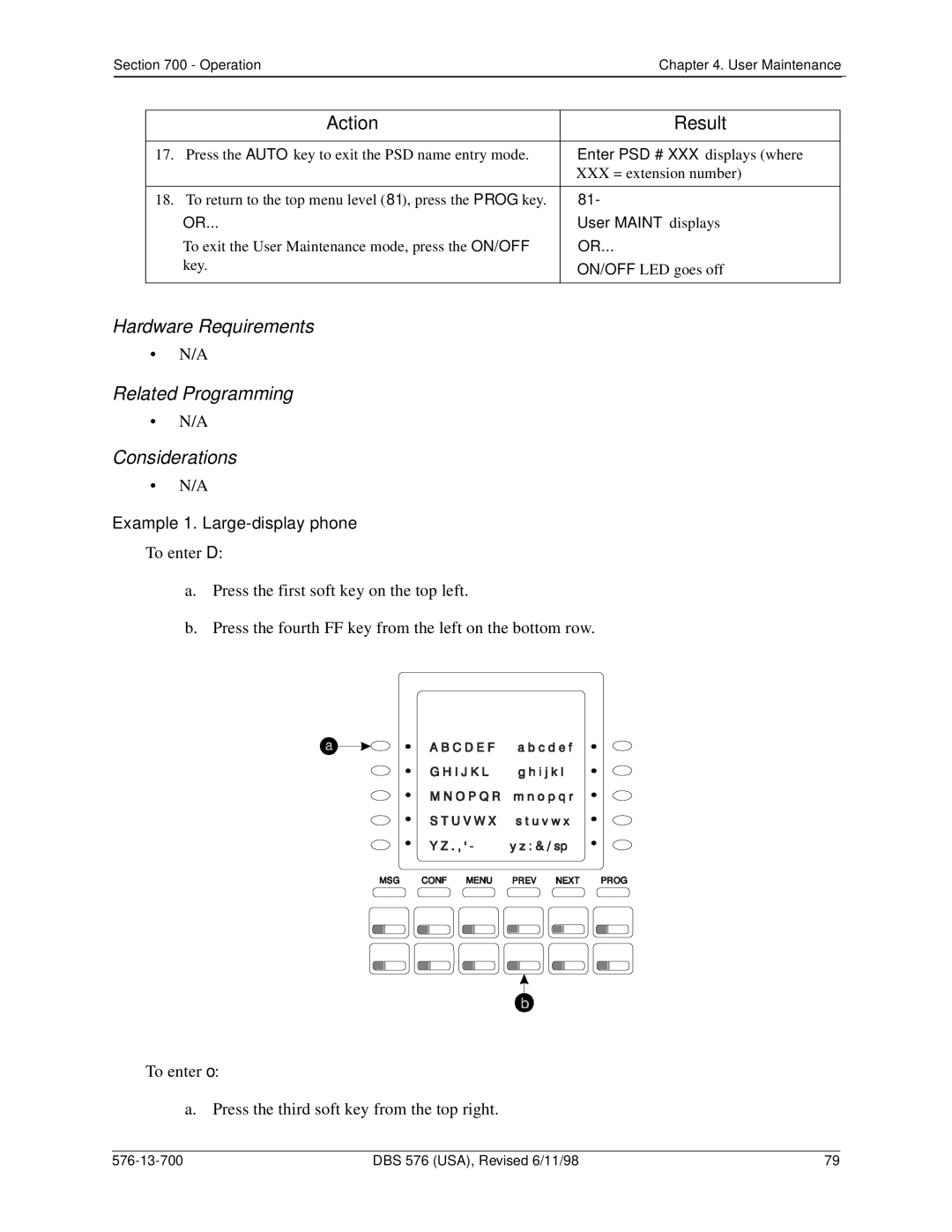 Panasonic 524X07801B manual Press the Auto key to exit the PSD name entry mode 