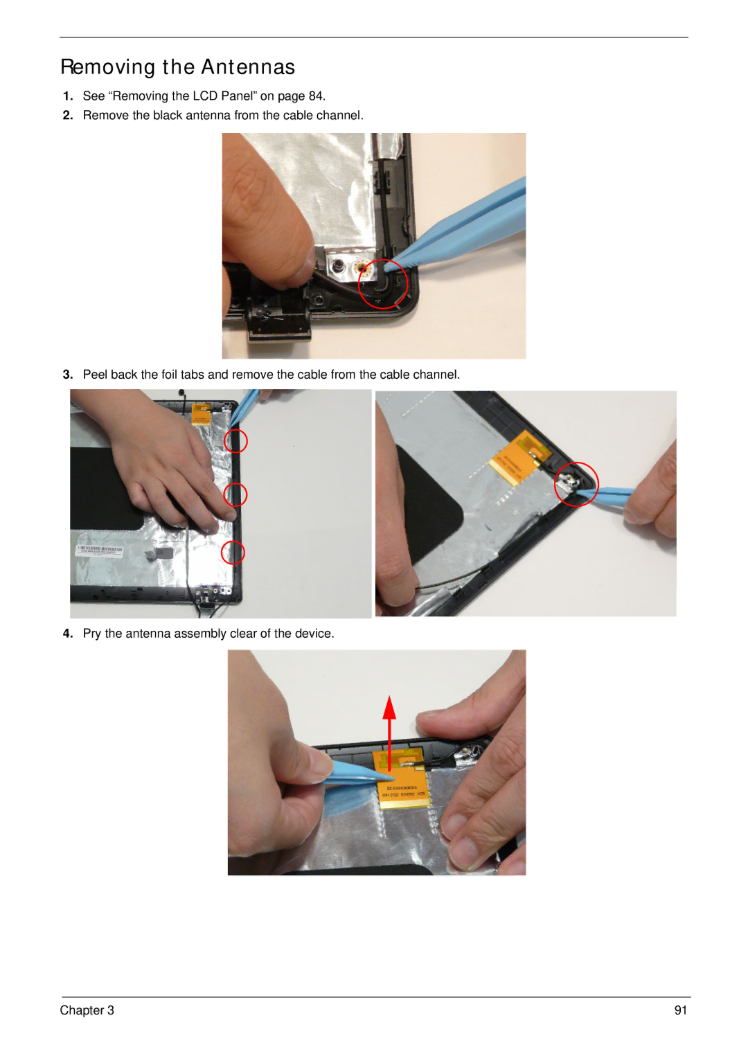 Panasonic 5741G manual Removing the Antennas 