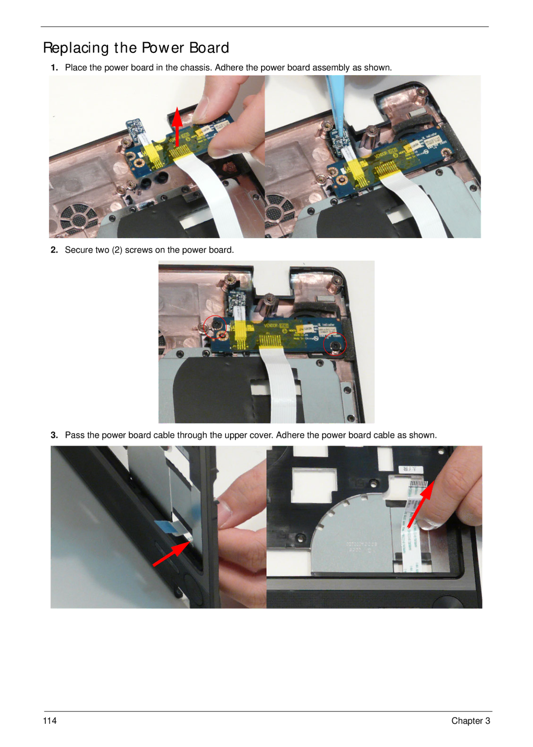 Panasonic 5741G manual Replacing the Power Board 