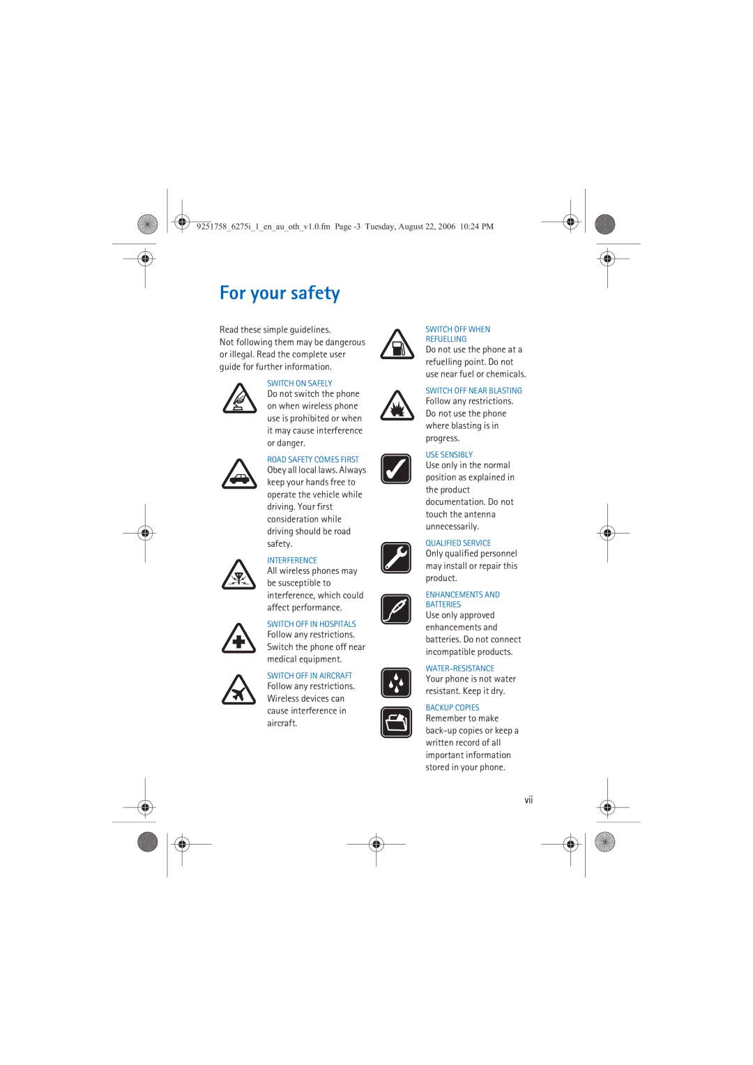 Panasonic 6275I For your safety, Read these simple guidelines, Only qualified personnel may install or repair this product 