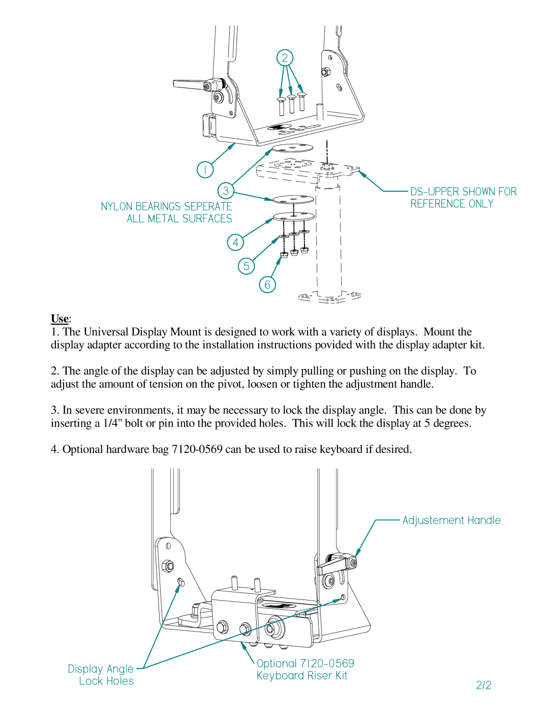 Panasonic 71600272 installation instructions Use 